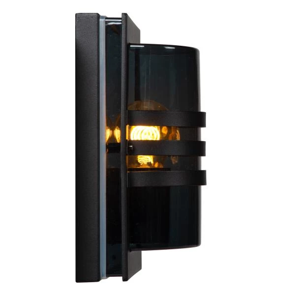 Lucide PRIVAS - Wandlamp Binnen/Buiten - 1xE27 - IP44 - Zwart - detail 2